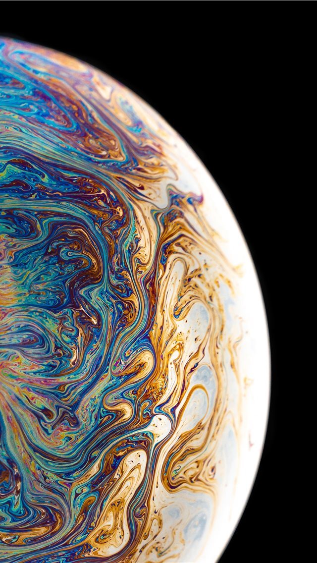 640x1136 blue yellow and brown planet with black background - hungary iPhone Wallpaper