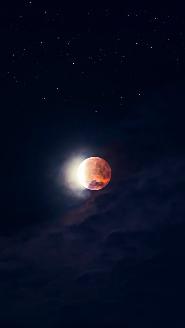 lunar eclipse digital wallpaper iPhone wallpaper 