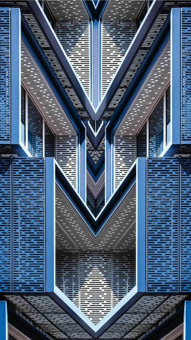 640x1136 blue architectural design - modern iPhone Wallpaper