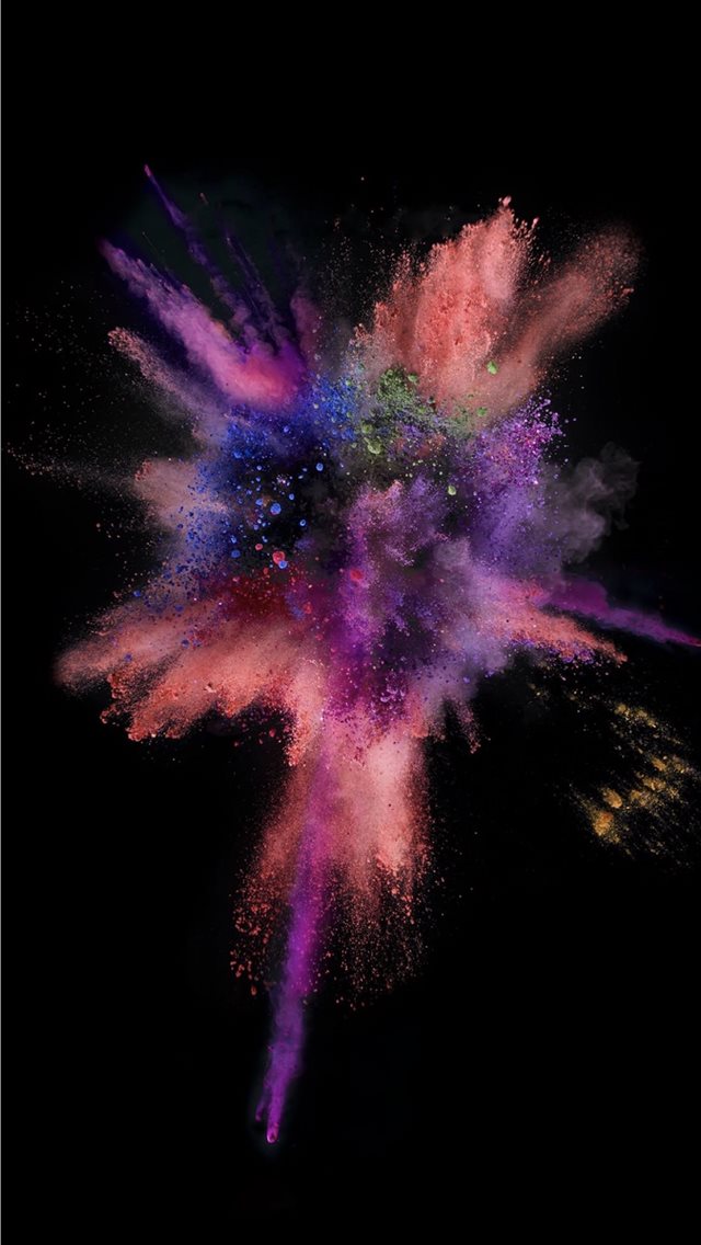 Bursting red and black colorful cool iOS9 iPhone wallpaper 