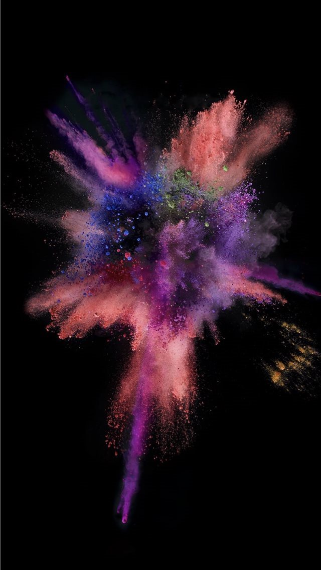 640x1136 Bursting red and black colorful cool iOS9 - parallax iPhone Wallpaper