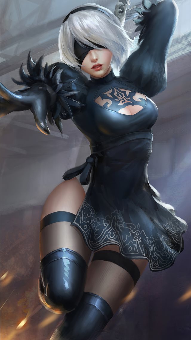 640x1136 2b nier fanart4k - artwork iPhone Wallpaper