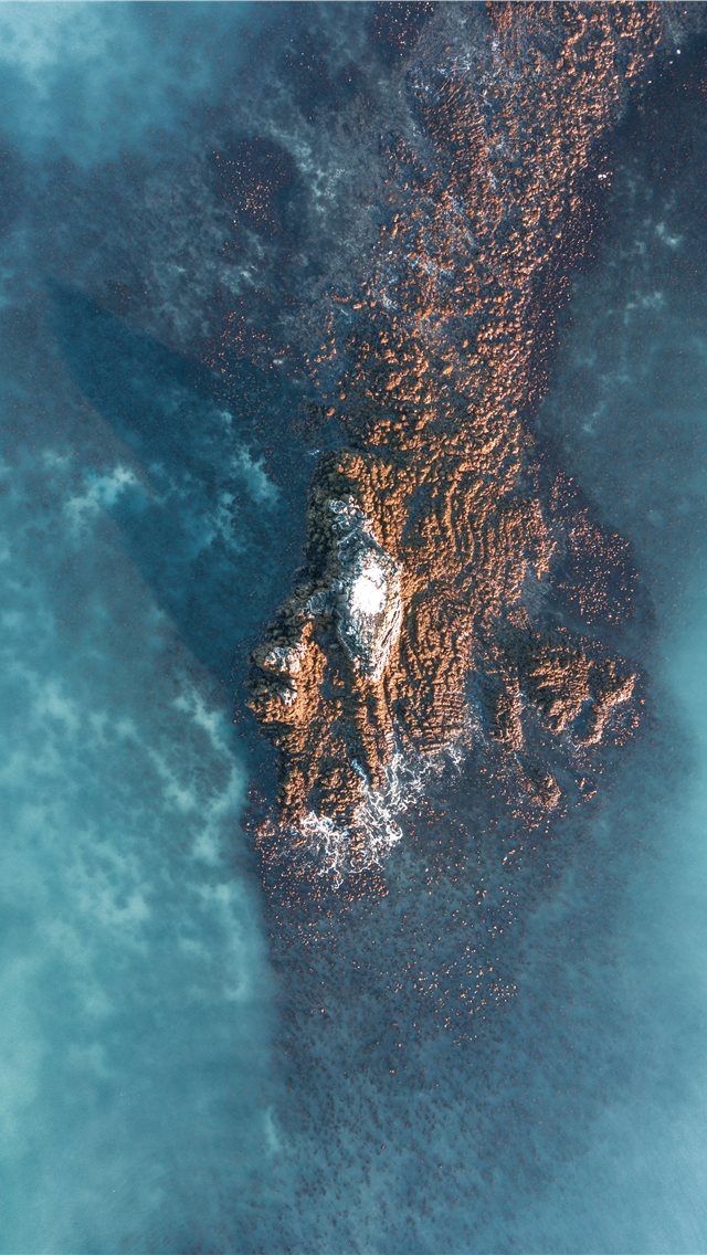 aerial photo of islet iPhone wallpaper 