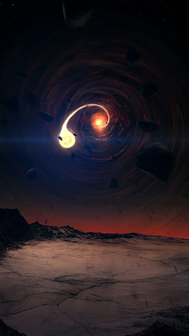 640x1136 Black Hole Scene - scene iPhone Wallpaper
