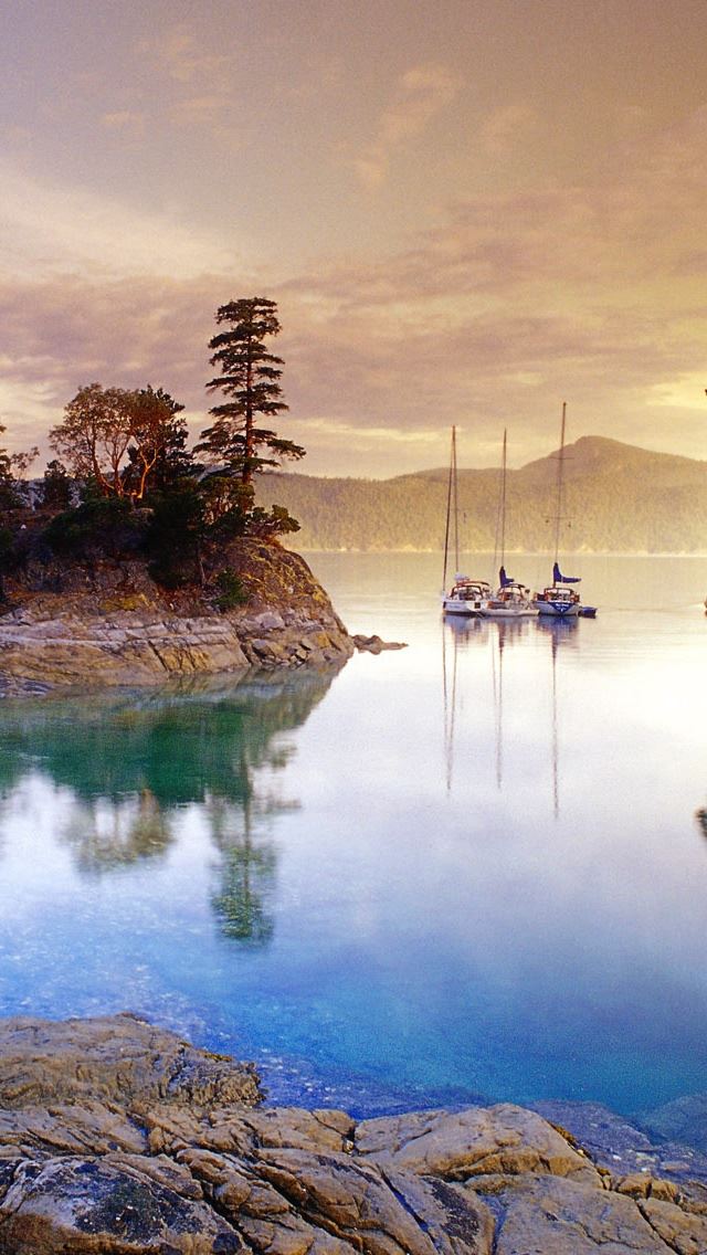 640x1136 Curme Islands - lake iPhone Wallpaper