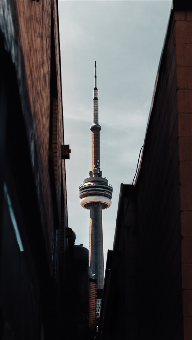 640x1136 CN Tower - grey iPhone Wallpaper