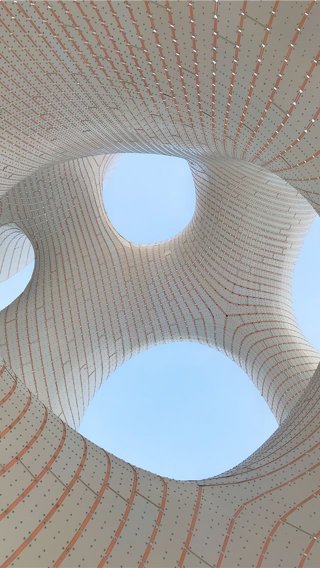 640x1136 white and orange concrete tower - window iPhone Wallpaper
