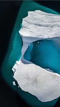 Arctic iceberg from above wallpaper