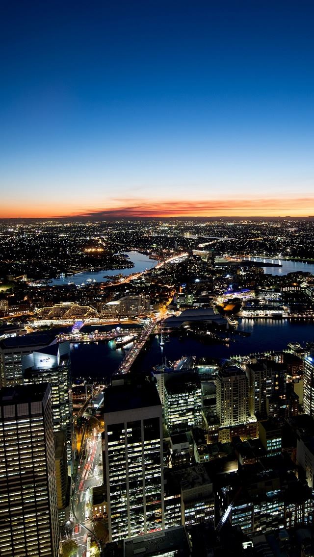 640x1136 Sydney Night Lights - lights iPhone Wallpaper