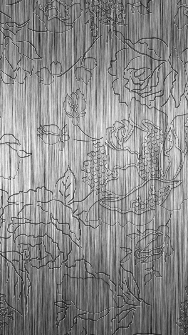 640x1136 Embossed rose pattern - retro iPhone Wallpaper