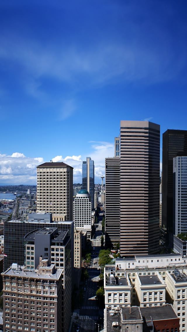 640x1136 Seattle City United States - tower iPhone Wallpaper