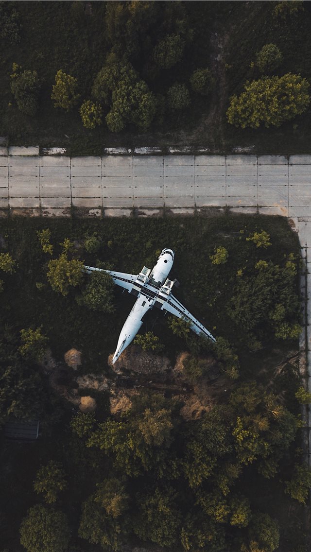 drone over road iPhone wallpaper 