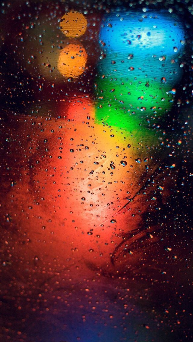 640x1136 Colored lights drops - glass iPhone Wallpaper