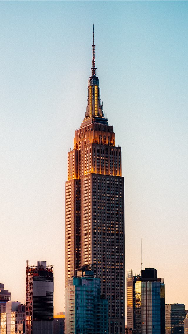 640x1136 brown and black high rise building - empire state building iPhone Wallpaper