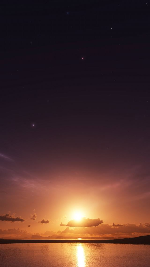 640x1136 Sea Sunset -  iPhone Wallpaper