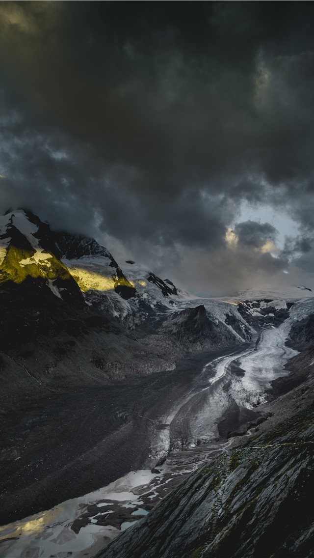 640x1136 aerial view photography of snow covered mountain - austria iPhone Wallpaper