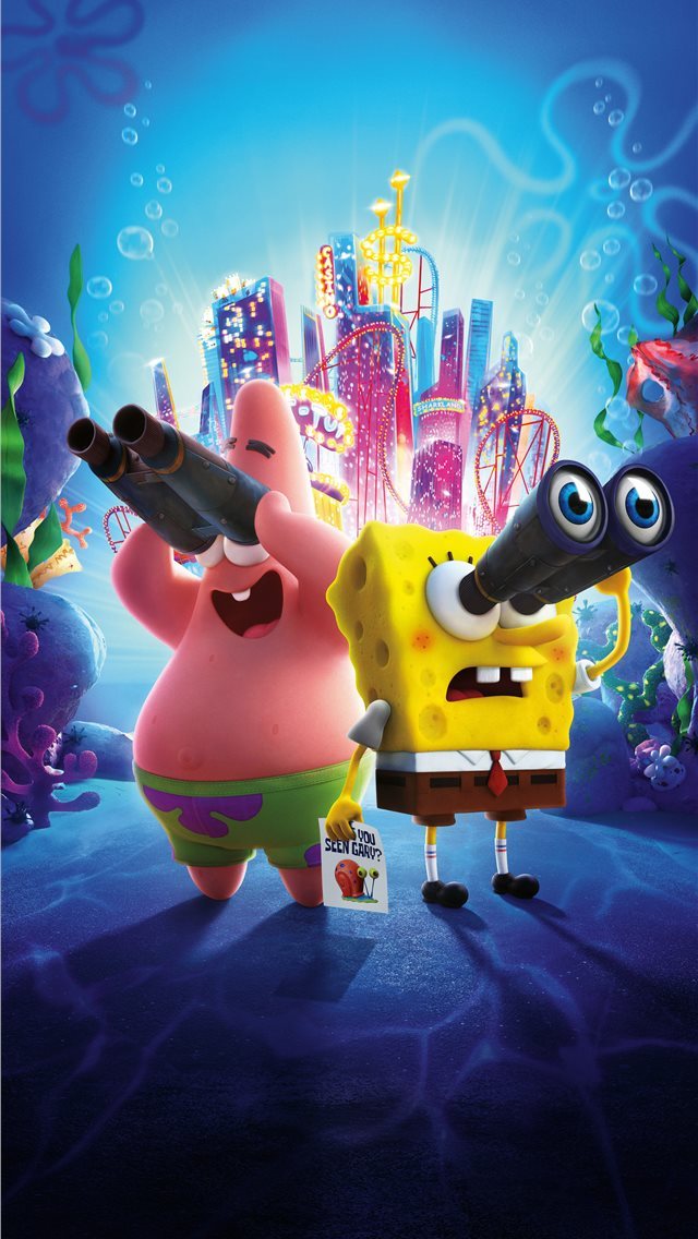 640x1136 the spongebob movie sponge on the run 8k -  iPhone Wallpaper