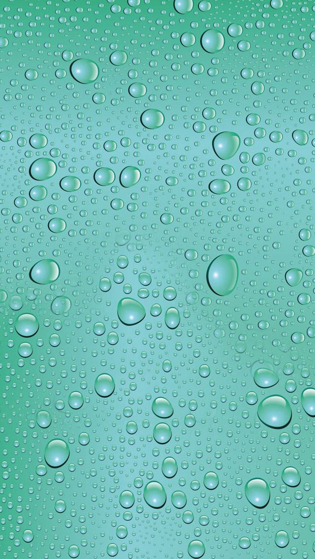 640x1136 Green water droplets -  iPhone Wallpaper