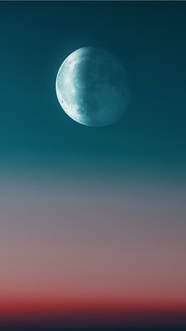 640x1136 full moon during day - outer space iPhone Wallpaper