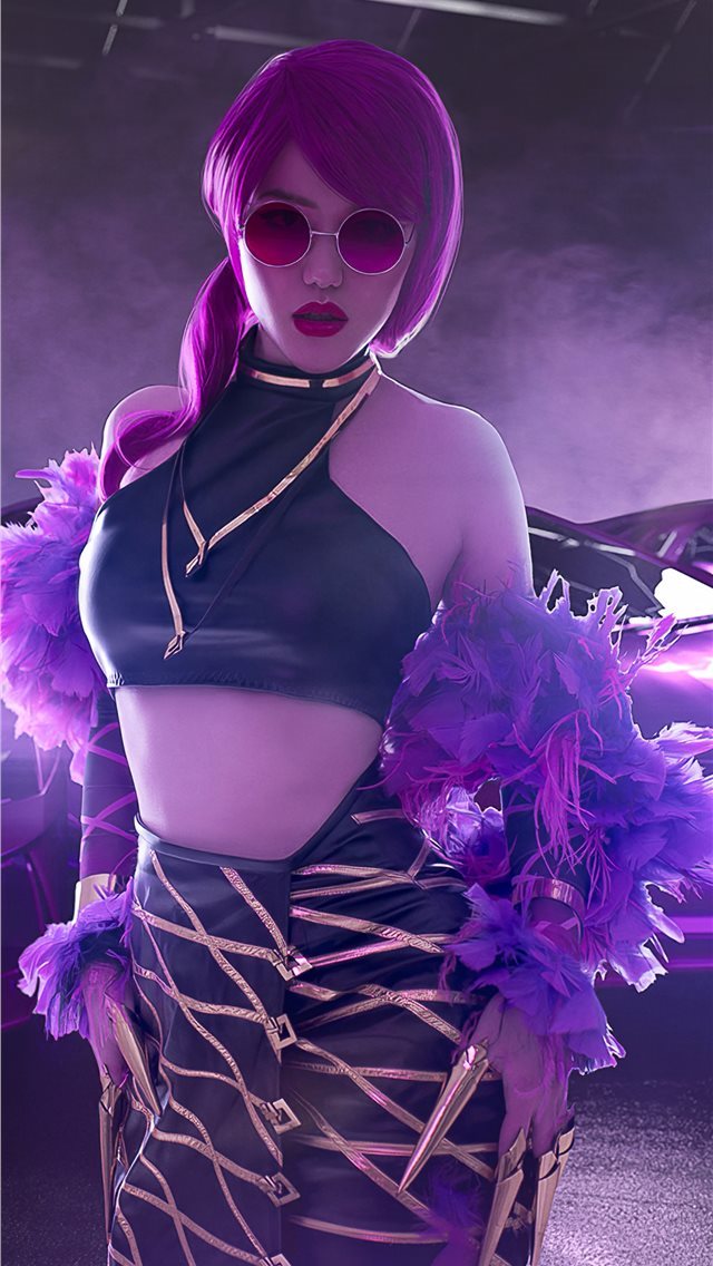 640x1136 evelynn kda cosplay 4k - league of legends iPhone Wallpaper
