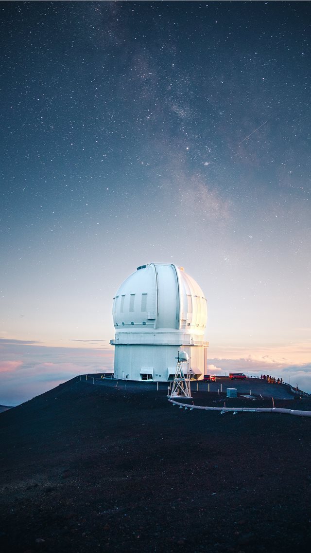 640x1136 white dome building under blue sky during night ti... - hawaii iPhone Wallpaper