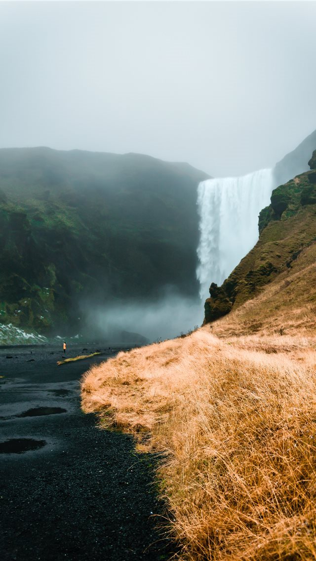 640x1136 waterfalls close up photography - iceland iPhone Wallpaper