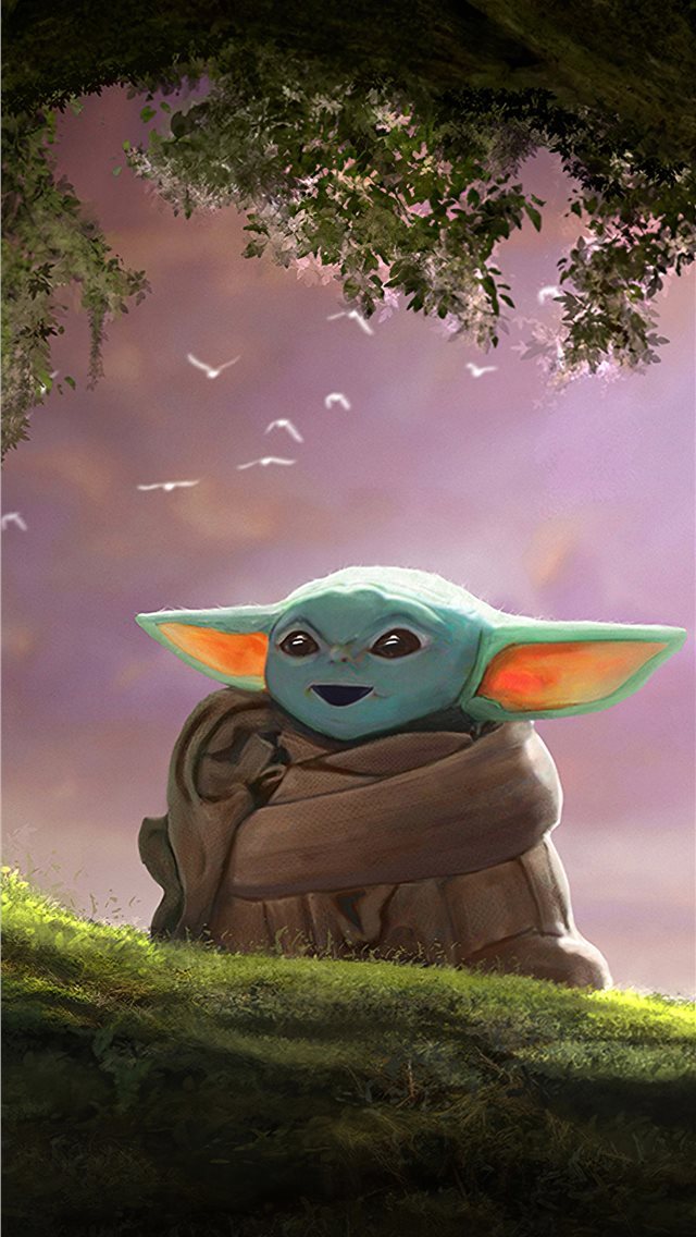 640x1136 baby yoda fanart 4k - star wars iPhone Wallpaper