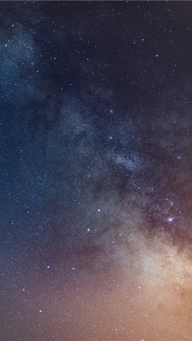 blue and orange starry night sky iPhone wallpaper 