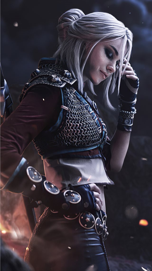 640x1136 ciri witcher cosplay 4k - artstation iPhone Wallpaper