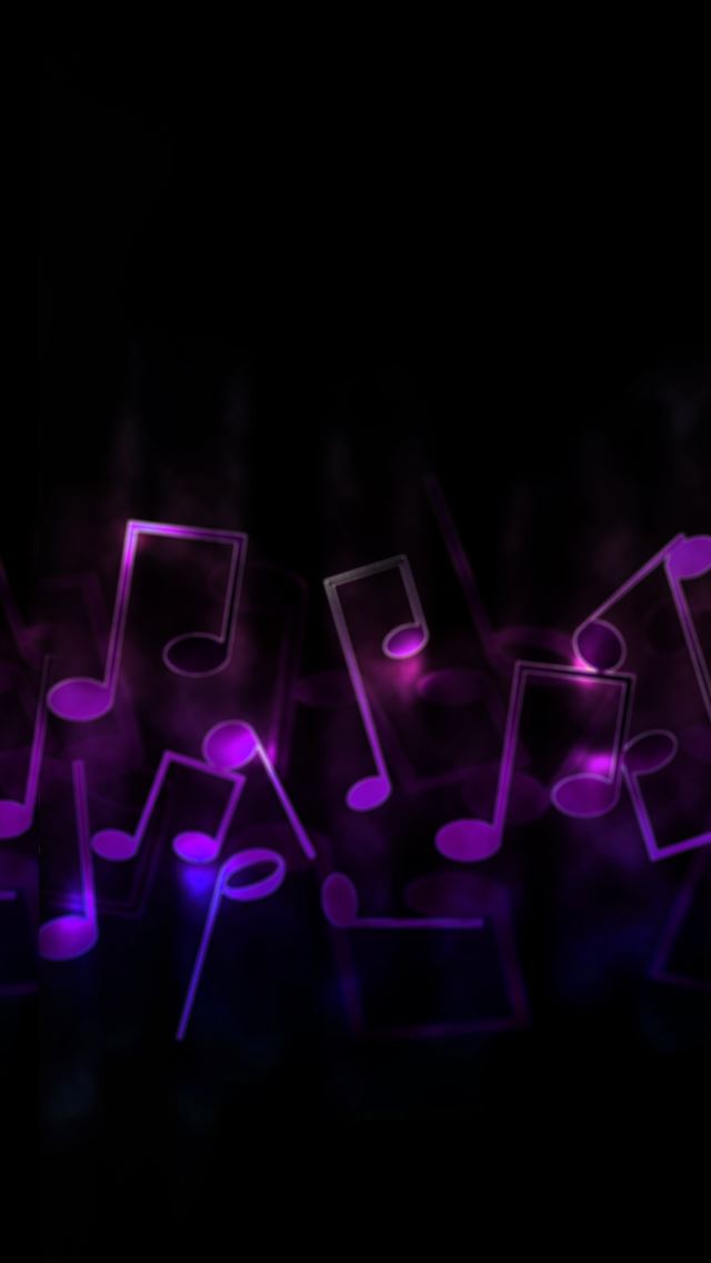 640x1136 Music notation - purple iPhone Wallpaper