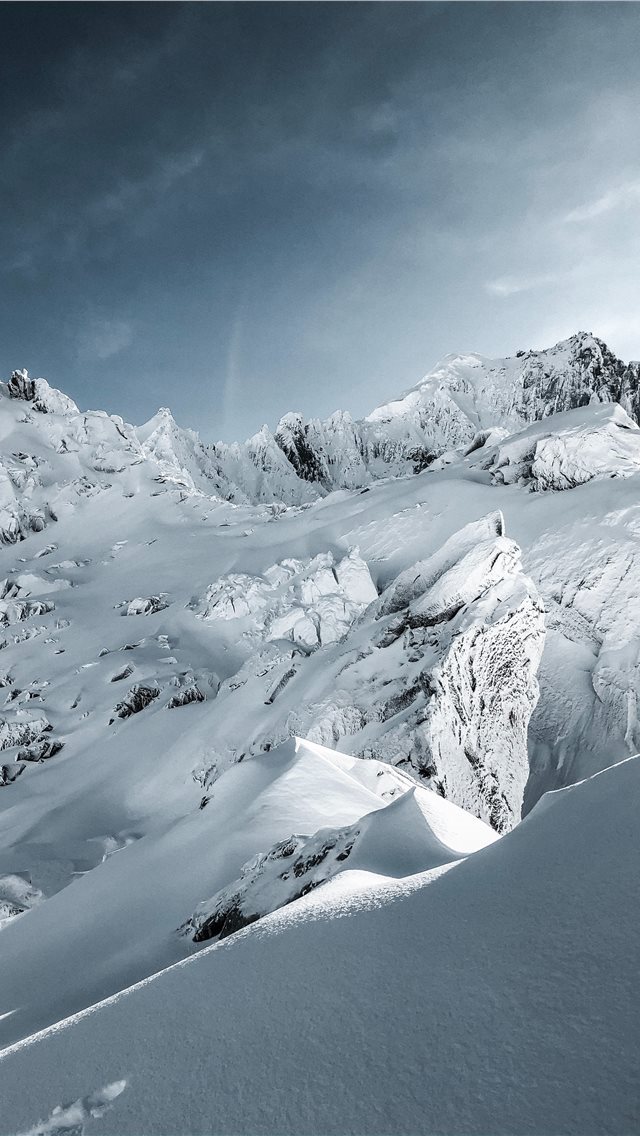 640x1136 snow covered mountain under blue sky during daytim... - france iPhone Wallpaper