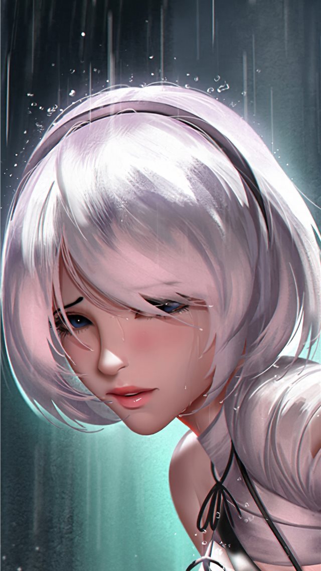 640x1136 2b nier automata art 4k - artwork iPhone Wallpaper