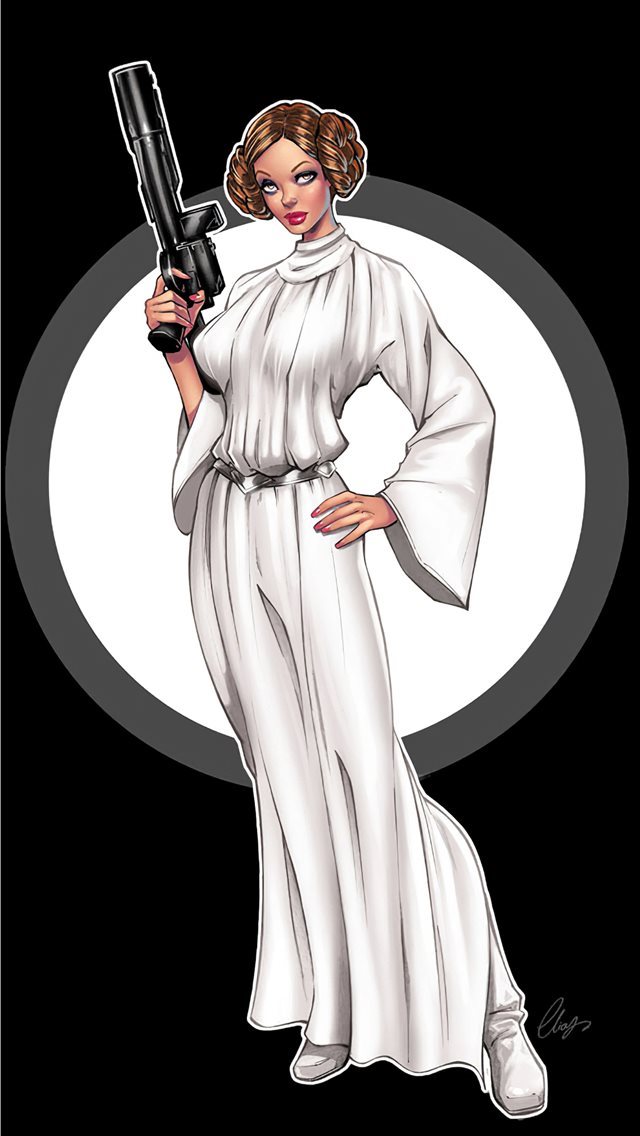 640x1136 princess leia minimal 4k - artwork iPhone Wallpaper