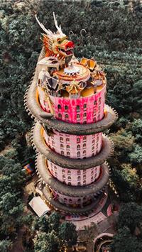 brown and pink floral round cake wallpaper