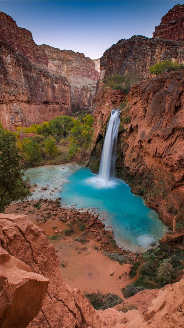 640x1136 time lapse photography of waterfalls at daytime - waterfall iPhone Wallpaper