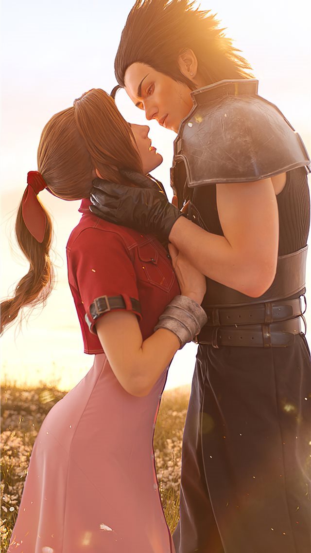 640x1136 zack fair and aerith cosplay 4k - final fantasy iPhone Wallpaper