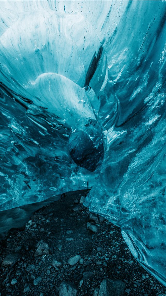 640x1136 blue and white abstract painting - snow iPhone Wallpaper
