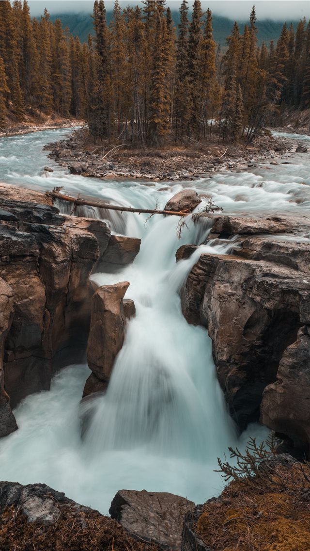 640x1136 scenery of waterfalls - landscape iPhone Wallpaper