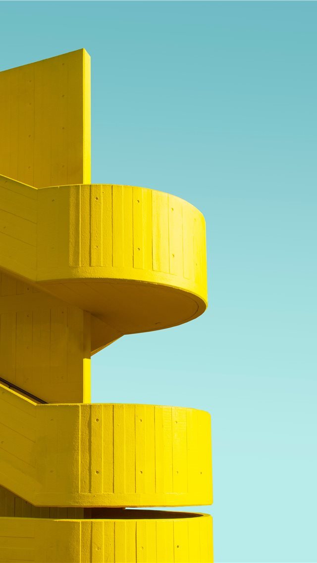 640x1136 yellow building parking ramp - united kingdom iPhone Wallpaper