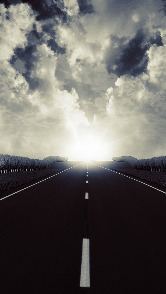640x1136 Dark Road 2 - road iPhone Wallpaper