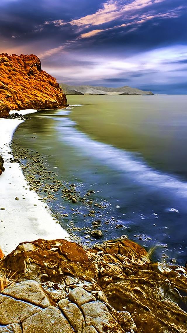 640x1136 Hdr Beach 4 - stone iPhone Wallpaper