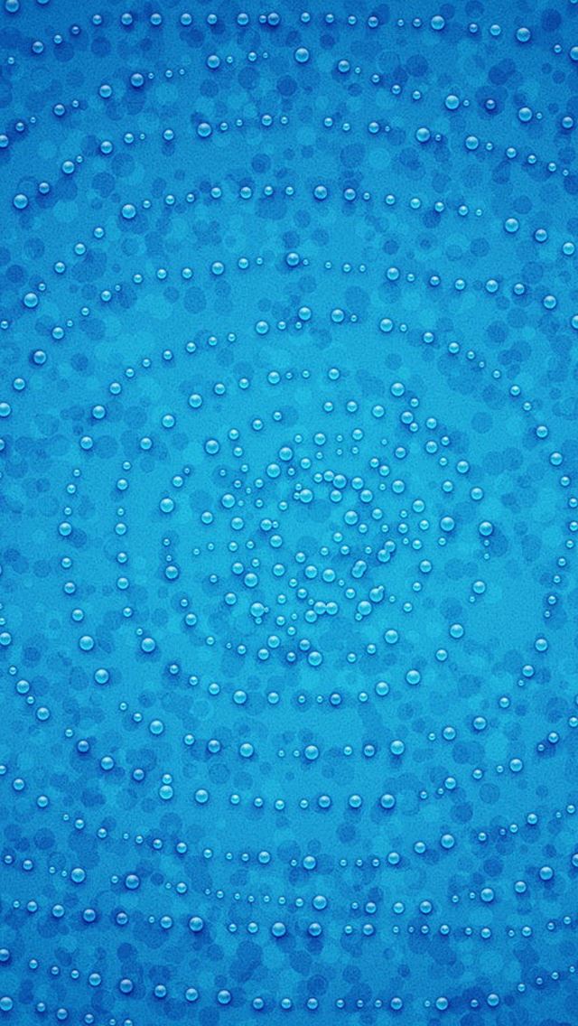 640x1136 Blue water drops - ring iPhone Wallpaper