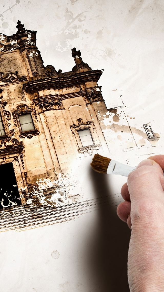 640x1136 Hand Painting - hand iPhone Wallpaper