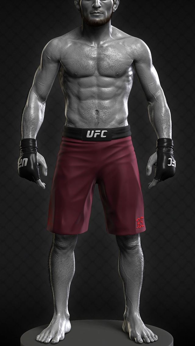 640x1136 Khabib Nurmagomedov 3d model - russia iPhone Wallpaper
