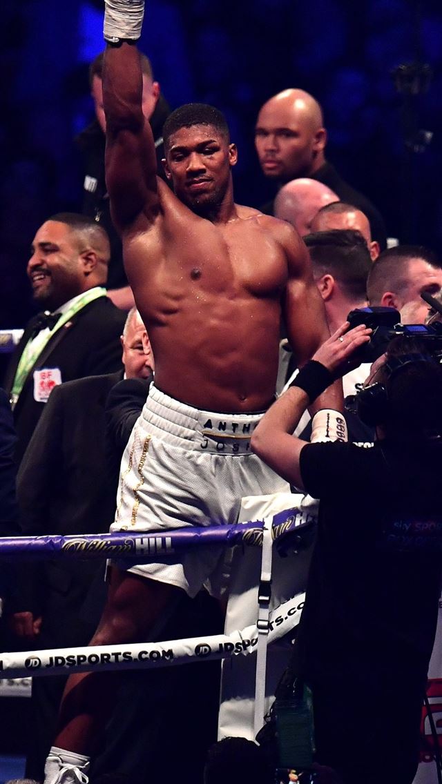 640x1136 Anthony Joshua after his victory - deontay wilder iPhone Wallpaper