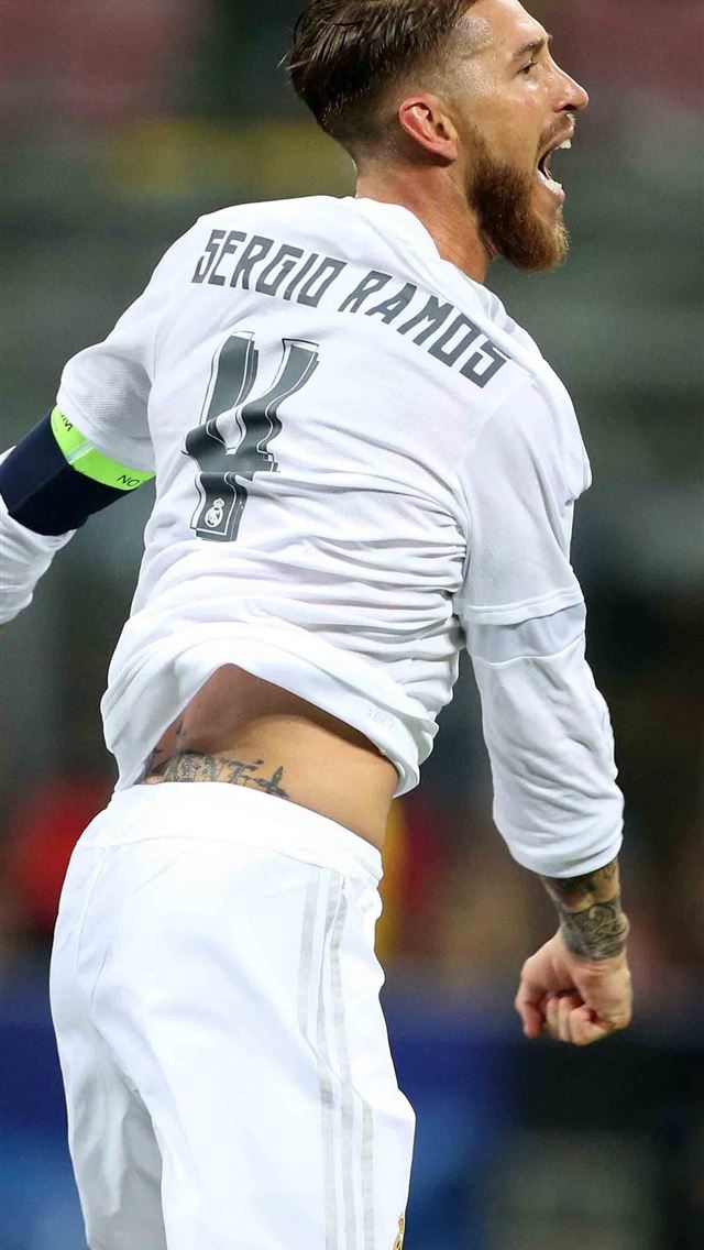 640x1136 Sergio Ramos Haircut The Best Undercut Ponytail - spain iPhone Wallpaper