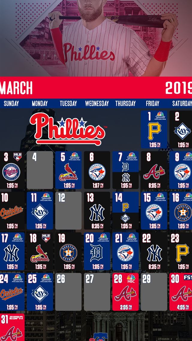 640x1136 Phillies March Schedule Mobile phillies - bryce harper iPhone Wallpaper