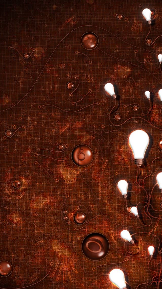 640x1136 Dark Lamps - line iPhone Wallpaper