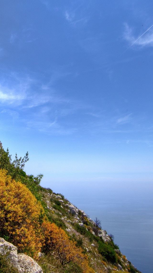 640x1136 Seascape And Land - stone iPhone Wallpaper