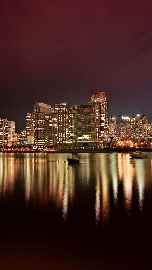 Vancouver City Nights Iphone Wallpapers Free Download